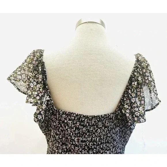 NWT LILY ROSE Juniors Sleeveless Pullover V-Neck Lined Floral Skater Dress Sz XL - Picture 7 of 12